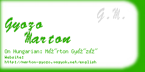 gyozo marton business card